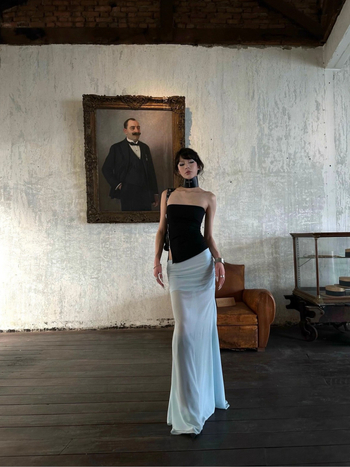 Plava mrežasta midi suknja za sitne žene, dizajn s ribljom repom, ljetni wrap stil, uski kroj