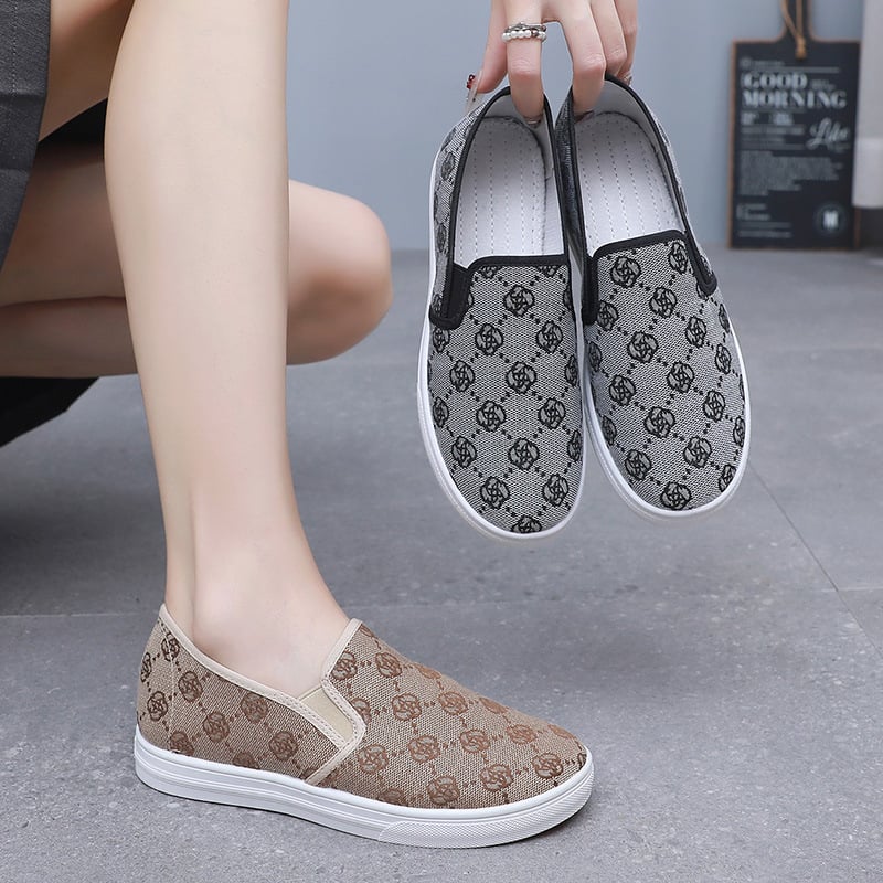 Unisex slip-on, prozračne tekstilne cipele, protivklizne, ravna potplata, svakodnevni ležerni stil