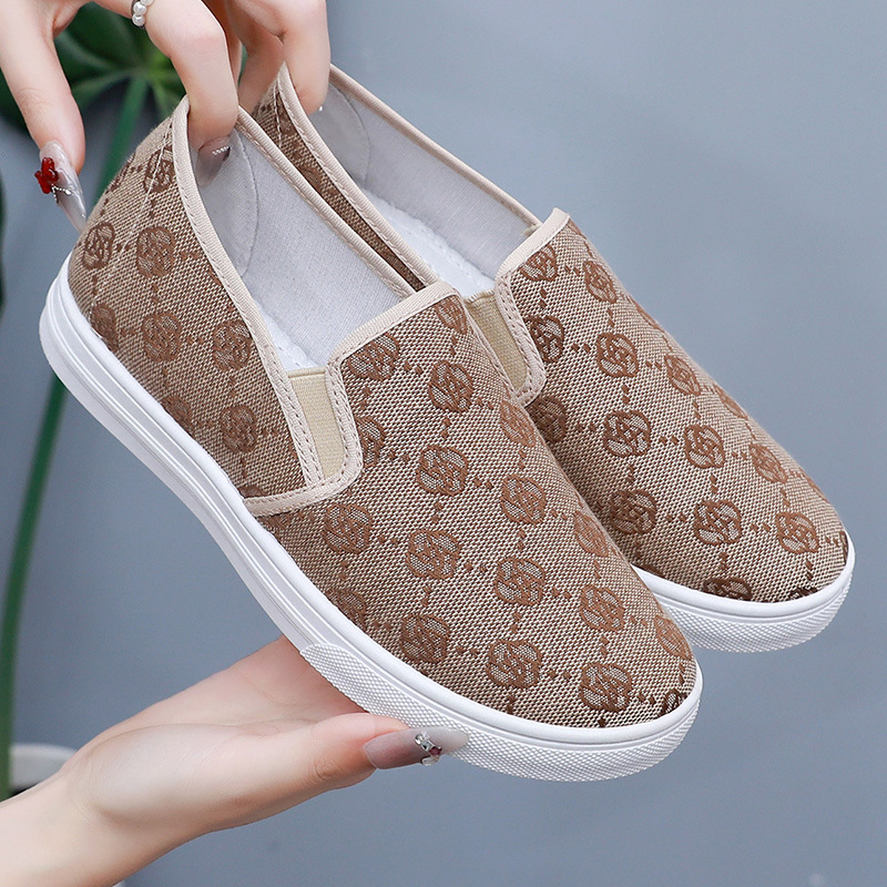 Unisex slip-on, prozračne tekstilne cipele, protivklizne, ravna potplata, svakodnevni ležerni stil