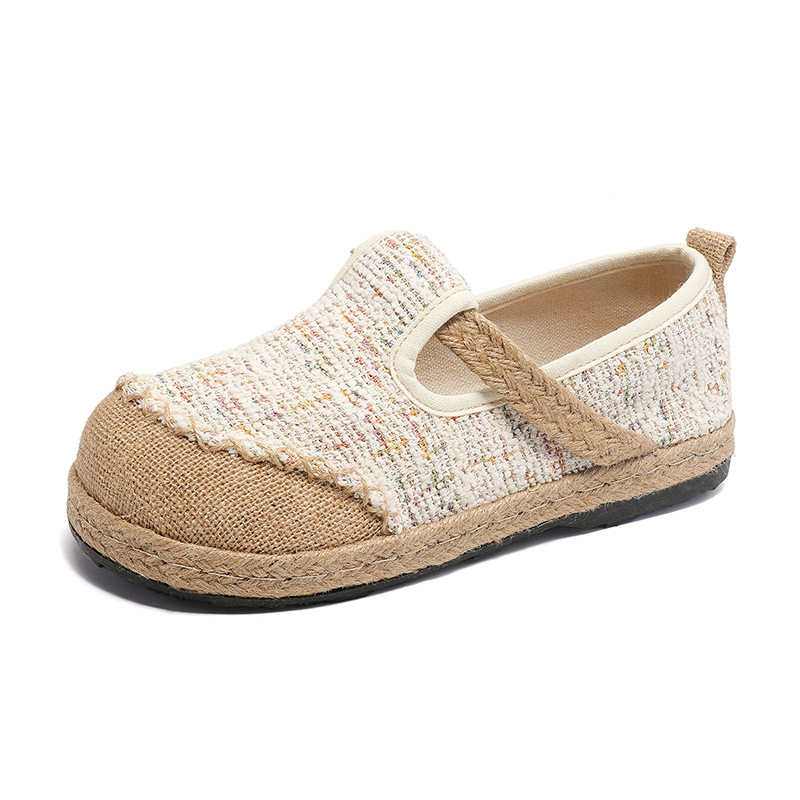 2026 nova Chanel-inspirirana ženska platnena obuća od pamuka i lana, slip-on s malim otvorom, pekinške platnene cipele