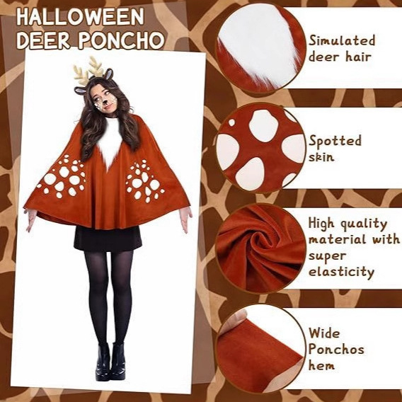 Ženska cosplay pelerina za Halloween i Božić