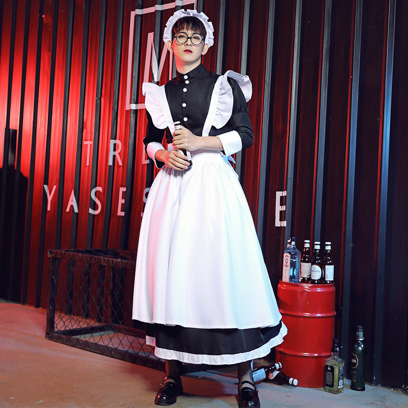 ACNG Otaku kostim sobarice – unisex, anime cross-dressing, za scenske nastupe, duga haljina