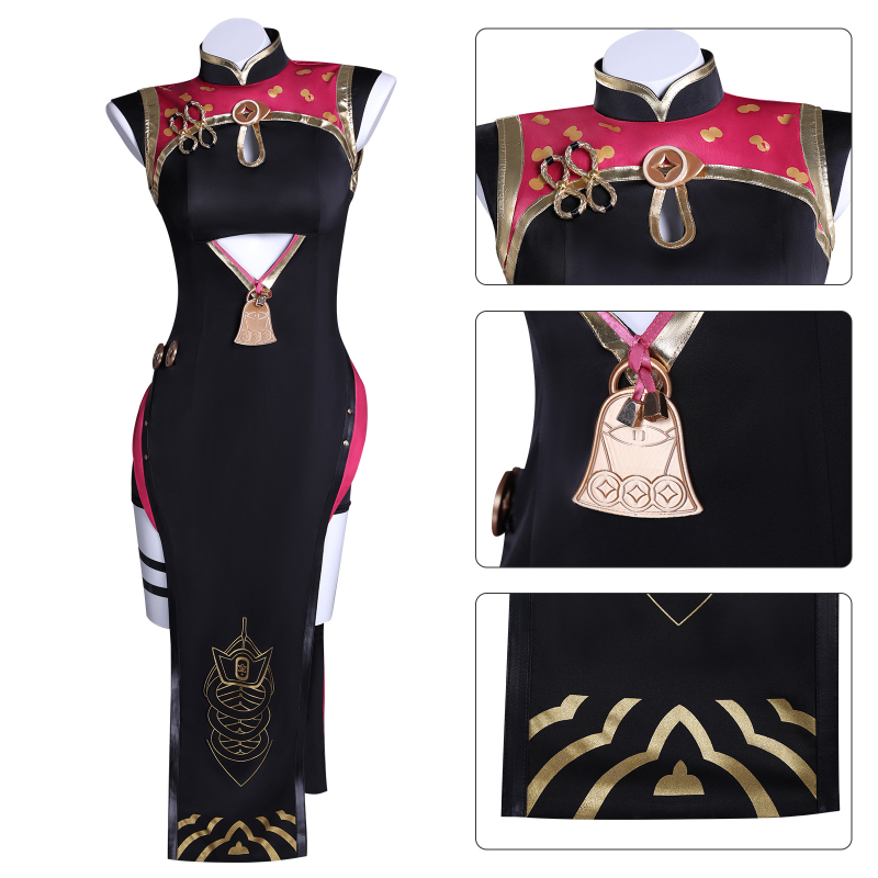 Anime cosplay kostim: haljina u stilu cheongsama za Zero Tea Fairy Boss Lady (motiv crveni grah)