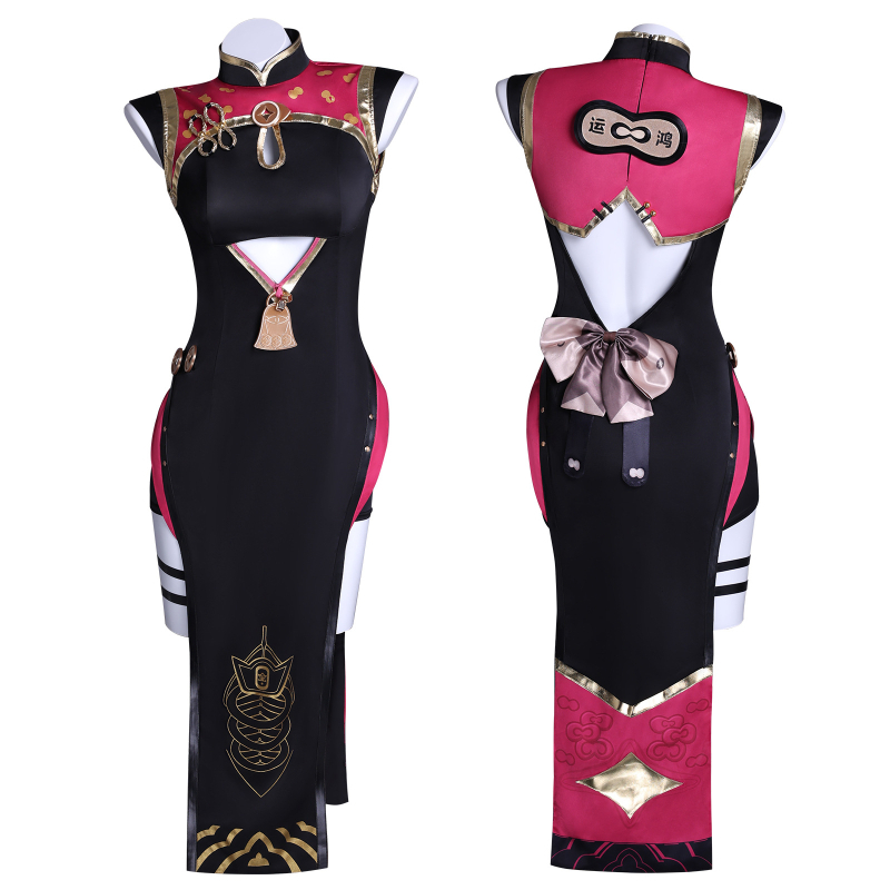 Anime cosplay kostim: haljina u stilu cheongsama za Zero Tea Fairy Boss Lady (motiv crveni grah)