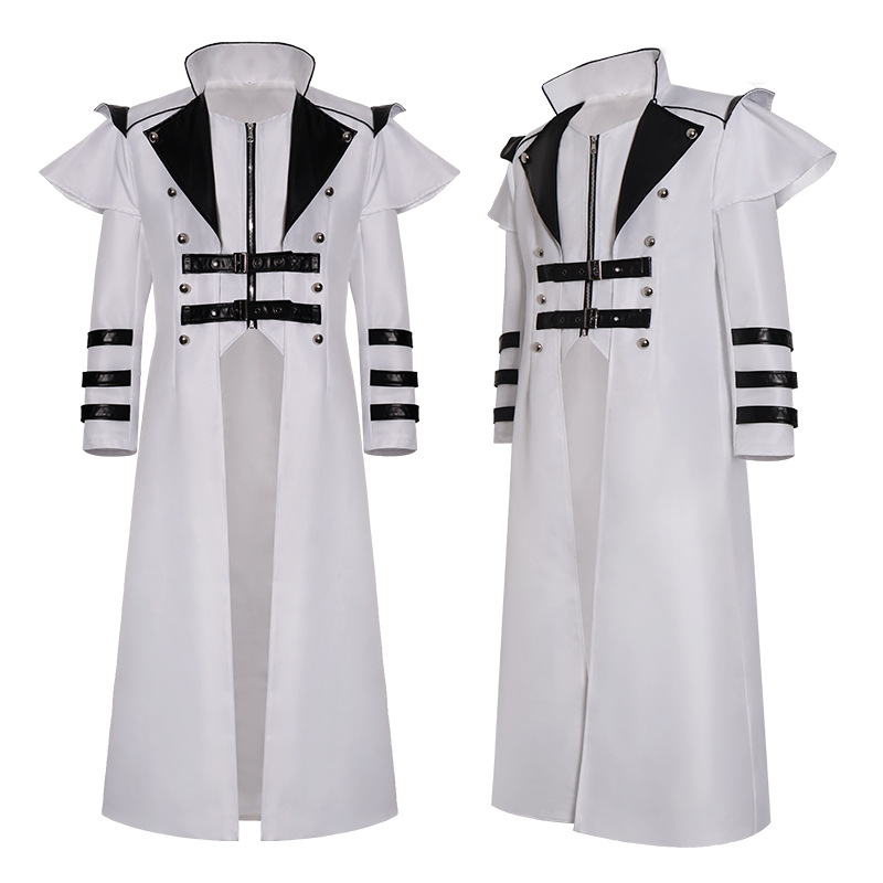 Warden kožna jakna cosplay kostim, gotički gradski stil