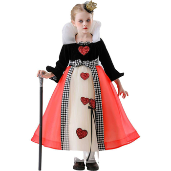 Halloween: Dječja haljina od mrežastega tila – Kraljica Srca, tutu suknja za princezu, cosplay kostim Crvena Kraljica