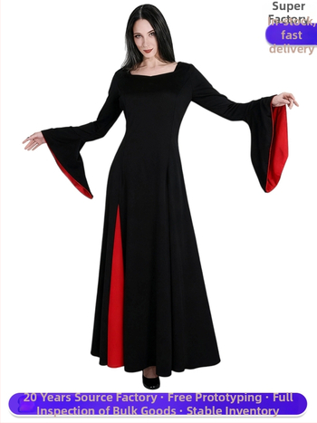 Morticia Addams cosplay kostim za Halloween – scenska izvedba, Obitelj Addams (Cosplay Cousin Itt)