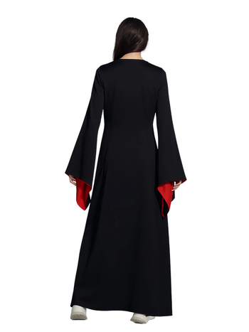 Morticia Addams cosplay kostim za Halloween – scenska izvedba, Obitelj Addams (Cosplay Cousin Itt)