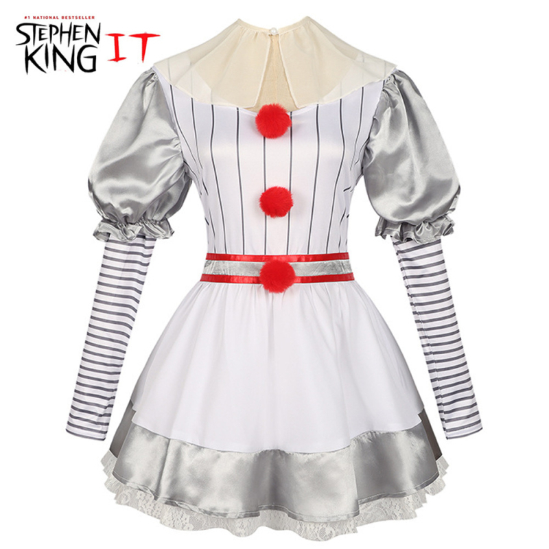 Ženska haljina za klauna za Halloween – puni cosplay komplet