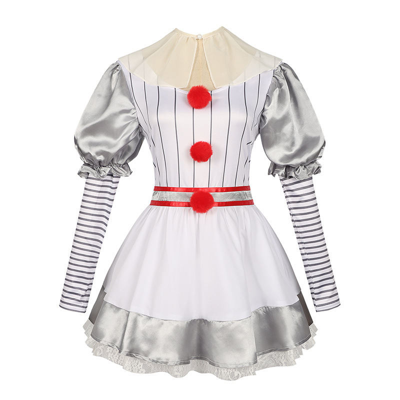 Ženska haljina za klauna za Halloween – puni cosplay komplet