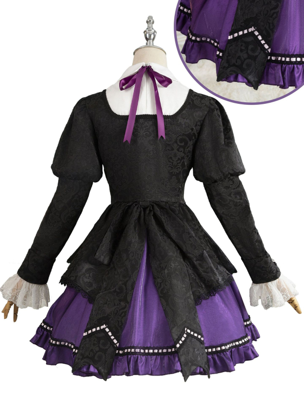 ljubičasta Lolita cosplay haljina sa čarapama i dodacima za žene
