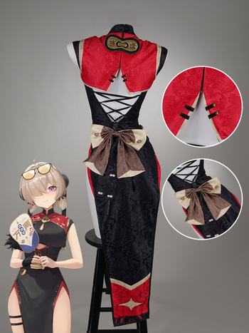 Jue Zuo Zero cosplay odjeća - Ženski Cheongsam kostim za NPC lik iz igre, Tea Fairy Red Bean