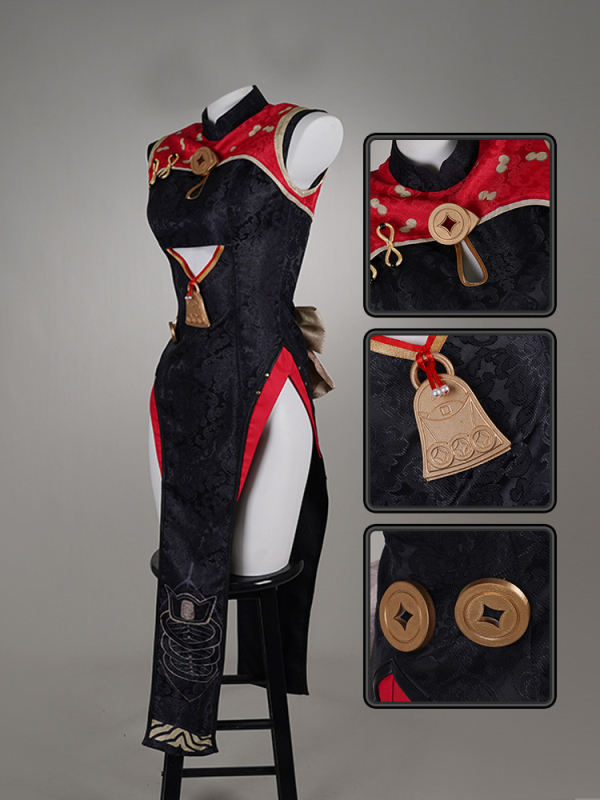 Jue Zuo Zero cosplay odjeća - Ženski Cheongsam kostim za NPC lik iz igre, Tea Fairy Red Bean