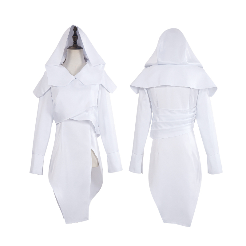 Mel bijela cosplay haljina s prorezom – Battle of the Twin Cities