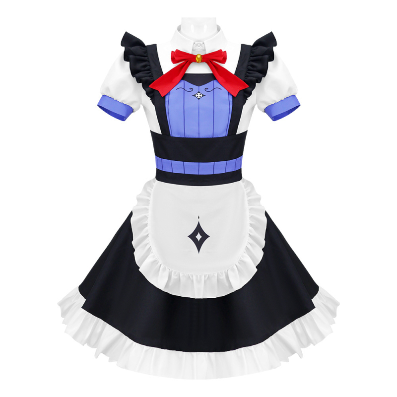 Kostim maid cosplay s orijentalnim oblacnim dizajnom, Yin Feixing stil, anime kostim