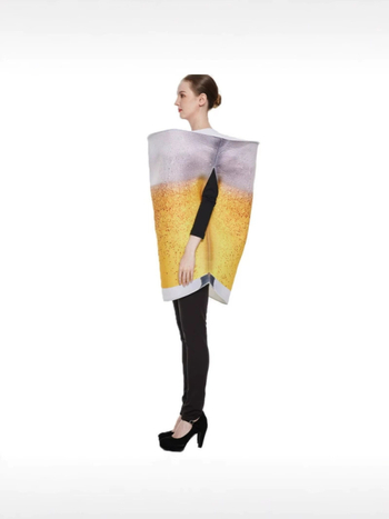 Halloween cosplay kostim — zlatni unisex kombinezon u obliku čaše za pivo, za zabavu i nastup