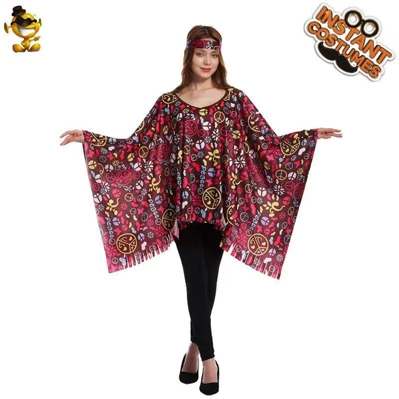 Unisex komplet odjeće s resicama u retro hip-hop stilu za scenske nastupe i Halloween karneval