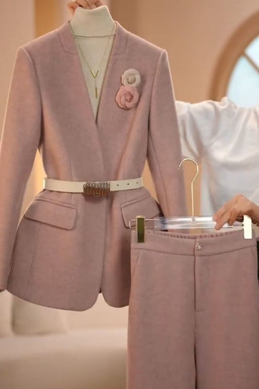 Modno i elegantno žensko profesionalno odijelo s blejzerom i hlačama – dvodijelni set, jesen 2025.