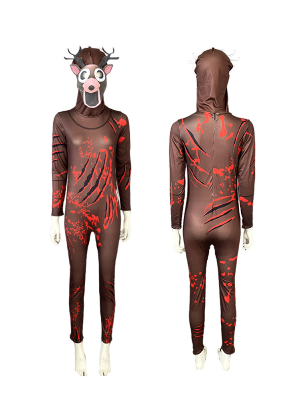 Dječji onesie s jelenskim čudovištem za Noć vještica i Božić