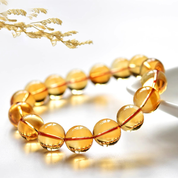Set narukvica i ogrlica od žutog citrina s kristalnim perlama, ahatom, chalcedonom i jadeitom – unisex, kineski stil