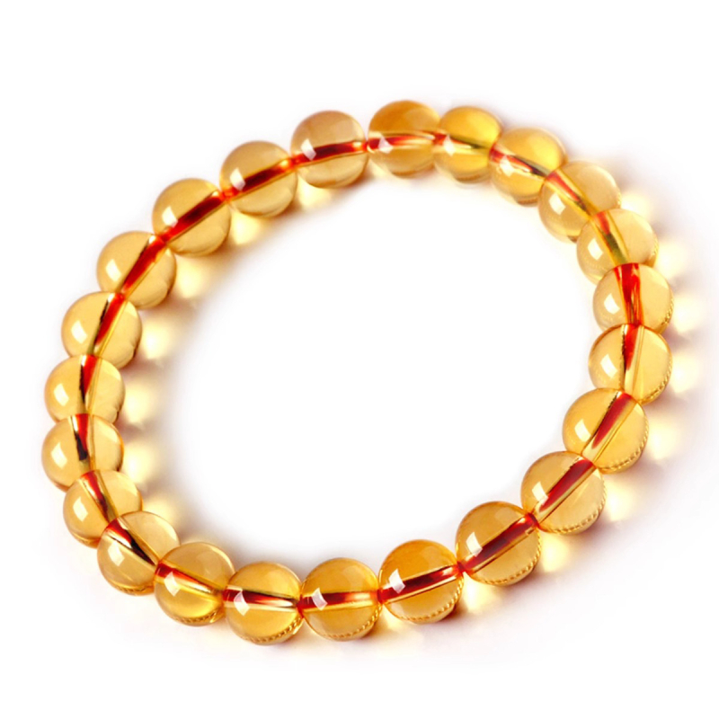 Set narukvica i ogrlica od žutog citrina s kristalnim perlama, ahatom, chalcedonom i jadeitom – unisex, kineski stil