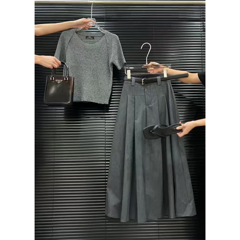 Set topa i suknje, europski stil, vitka silueta, elegantno poslovno odijevanje