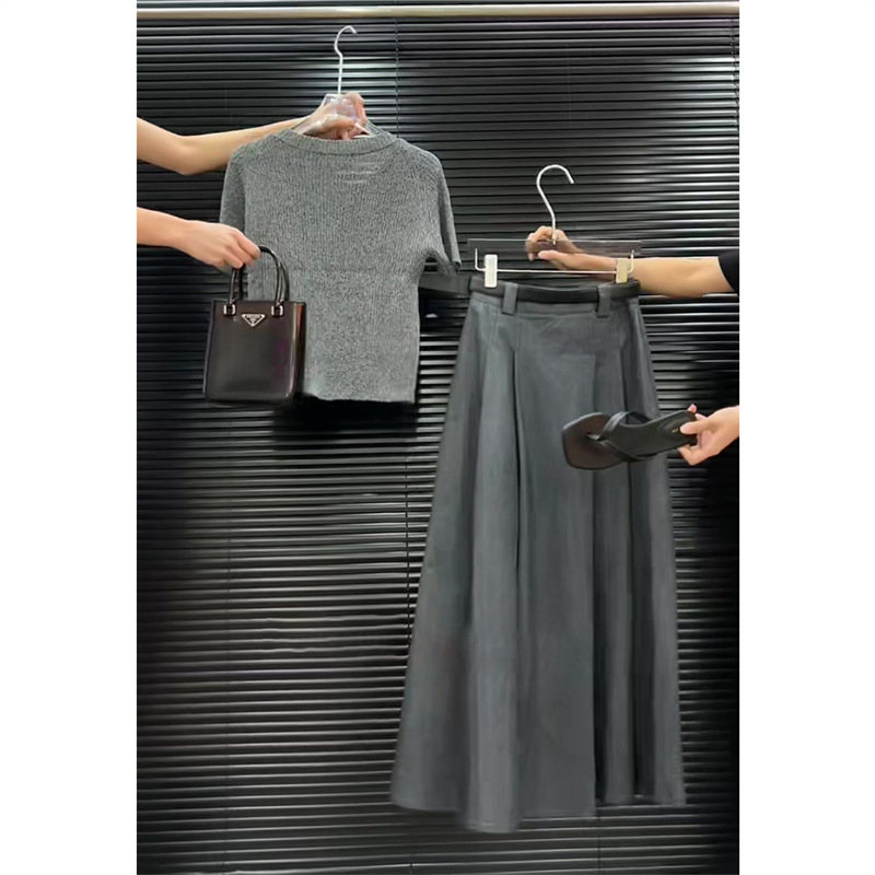 Set topa i suknje, europski stil, vitka silueta, elegantno poslovno odijevanje