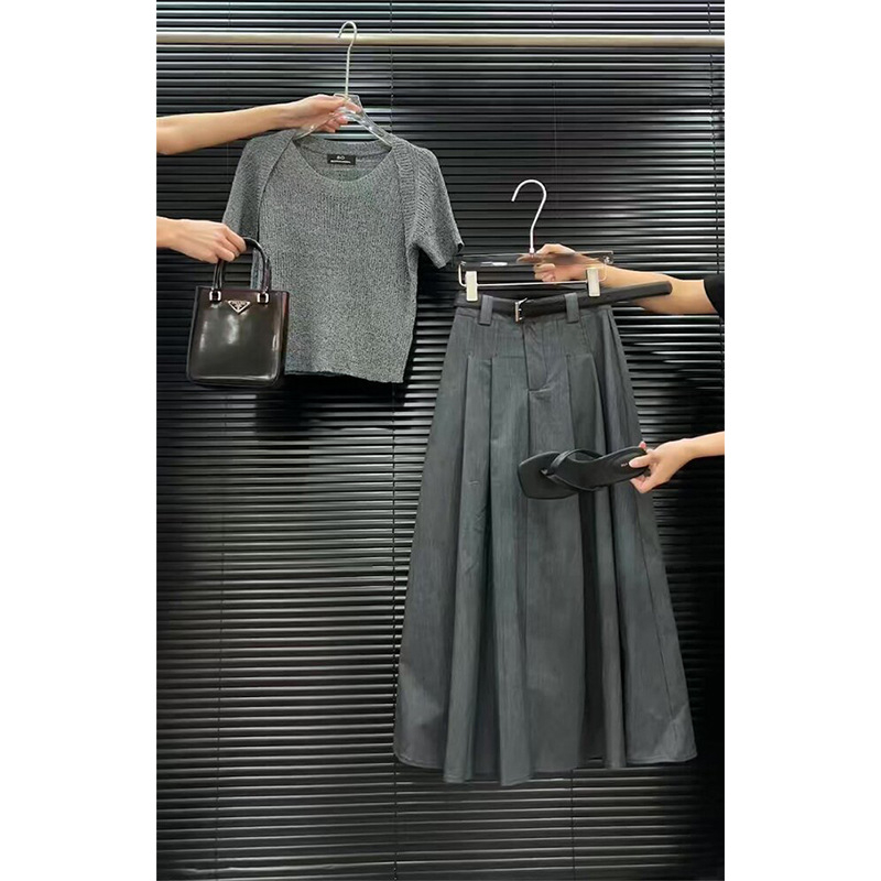 Set topa i suknje, europski stil, vitka silueta, elegantno poslovno odijevanje