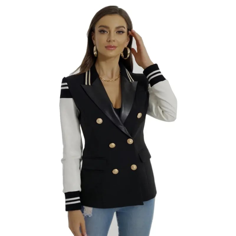 Ženski slim-fit blejzer-kostim, elegantan uredski stil, europsko-američki kroj