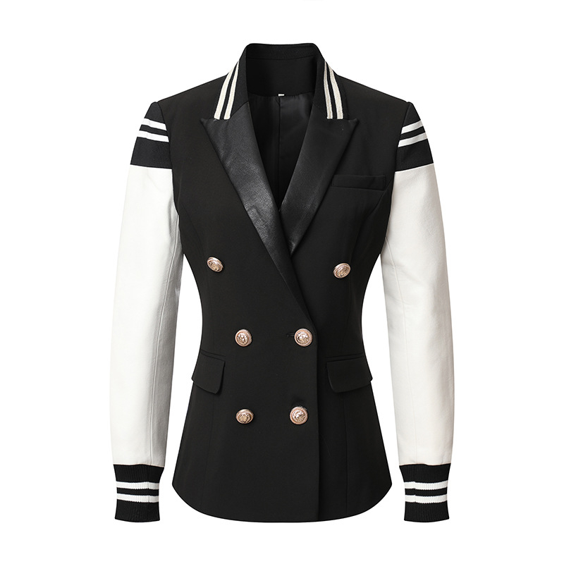 Ženski slim-fit blejzer-kostim, elegantan uredski stil, europsko-američki kroj