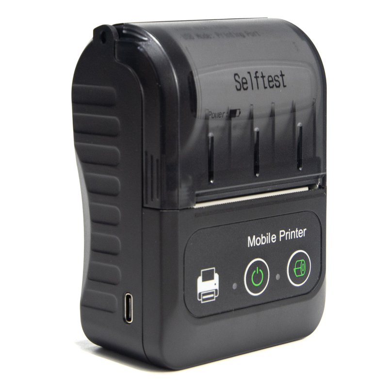 Ručni 58 mm termalni pisač računa, prijenosni mini blagajnički pisač s Bluetoothom i barkodom