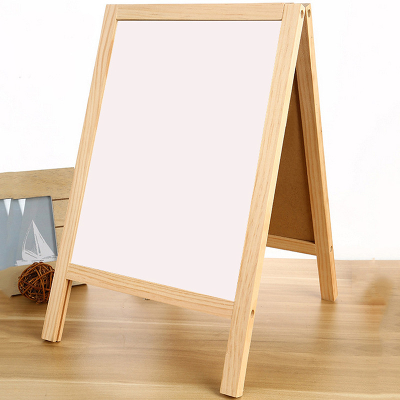 Διπλής όψης μαυροπίνακας σε σχήμα Α, 25×40 cm, ξύλινο πάνελ γραφής για καλλιτεχνικά υλικά