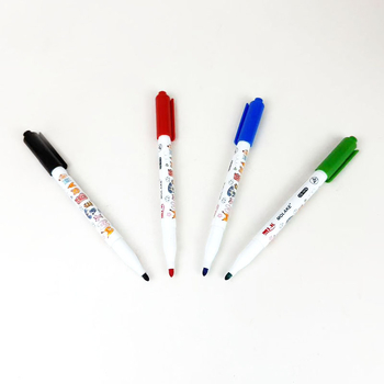 Χρωματιστό σετ μαρκαδόρων λευκής επιφάνειας για παιδιά με ενσωματωμένη σβήστρα, 4+1 σετ για διδασκαλία σε αίθουσες συνεδριάσεων