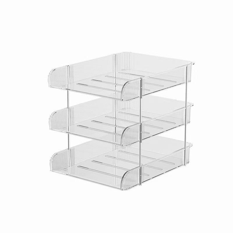 Prozirni stolni organizator za dokumente – 4-slojni, za knjige i A4 papir