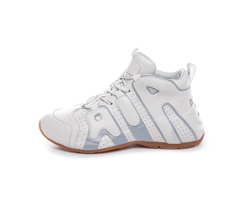 cc&vv Pantofi sport dama din piele cu talpă groasă – toamnă/iarnă 2020, stil coreean, bloc de culori, mid-top, vârf rotund, talpă din cauciuc, căptușeală din piele