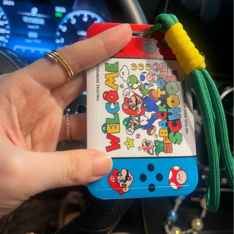 Slatka Mario futrola za kartice: kartica za obrok, studentska/školska iskaznica, kartica pristupa autobusu i metrou, zaštitni omot za osobnu iskaznicu, radna iskaznica