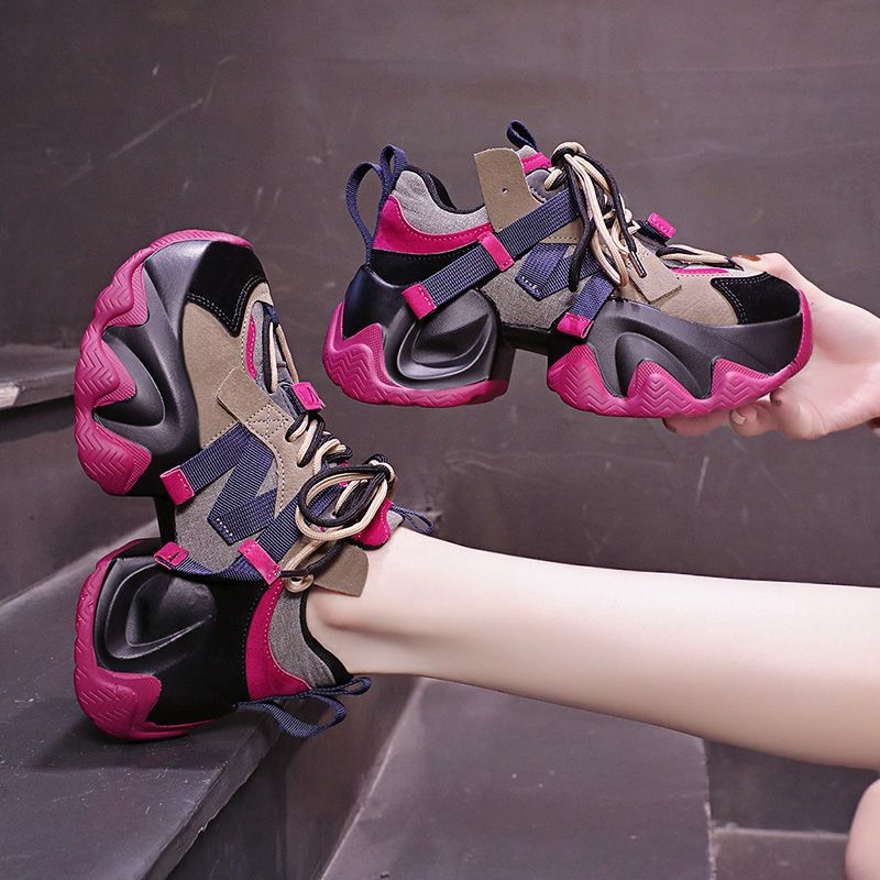 Pantofi de damă cu talpă groasă 2026 – sneakers casual ușoare pentru primăvară-vară