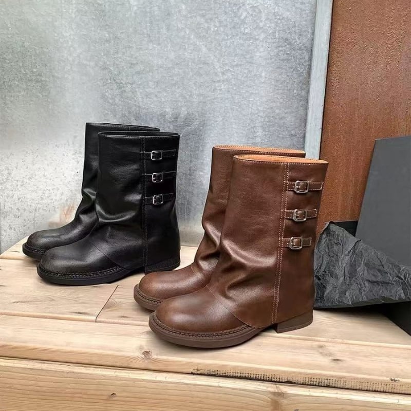Báránybőr verzió: vastag talpú Martin csizma, retro Western kauboj csizma, fémsat, masszív sarok, nadrágcsizmák, négyszögletes orr, rövid csizma nőknek