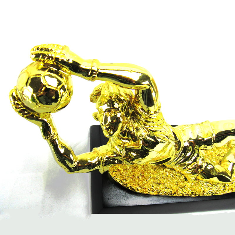 Trofeu pentru portar din rășină electroplacată, ornament pentru premii fotbal și decor de casă