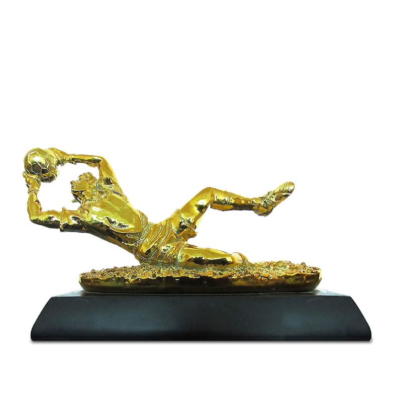 Trofeu pentru portar din rășină electroplacată, ornament pentru premii fotbal și decor de casă