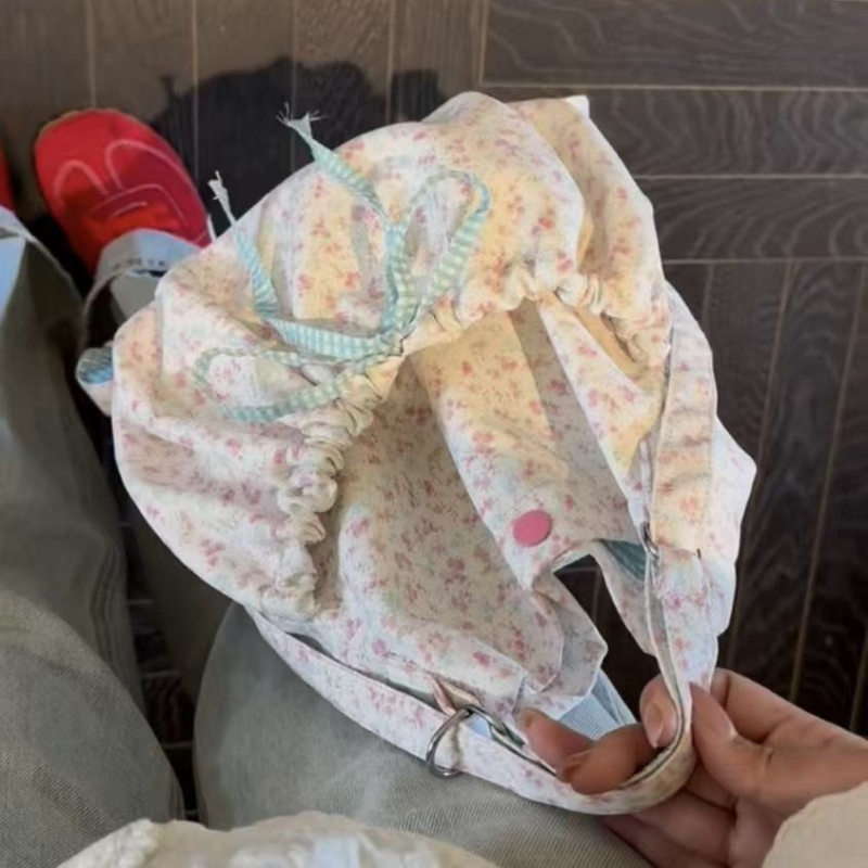 Cvjetna proljetno-ljetna ženska torba s plisiranom mašnicom, ruksak, torba preko ramena i crossbody, višenamjenska za svakodnevnu upotrebu