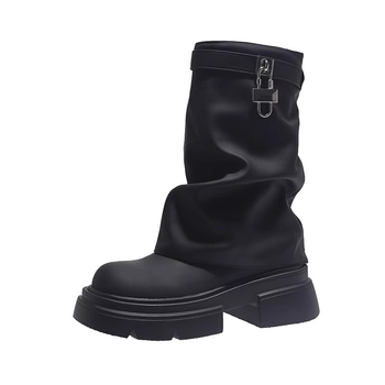 Ženske kratke čizme za jesen/zimu, moderan casual retro stil s debelim potplatom