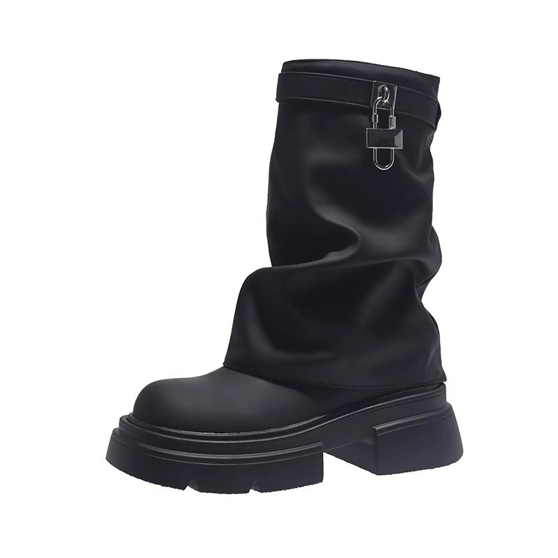 Ženske kratke čizme za jesen/zimu, moderan casual retro stil s debelim potplatom