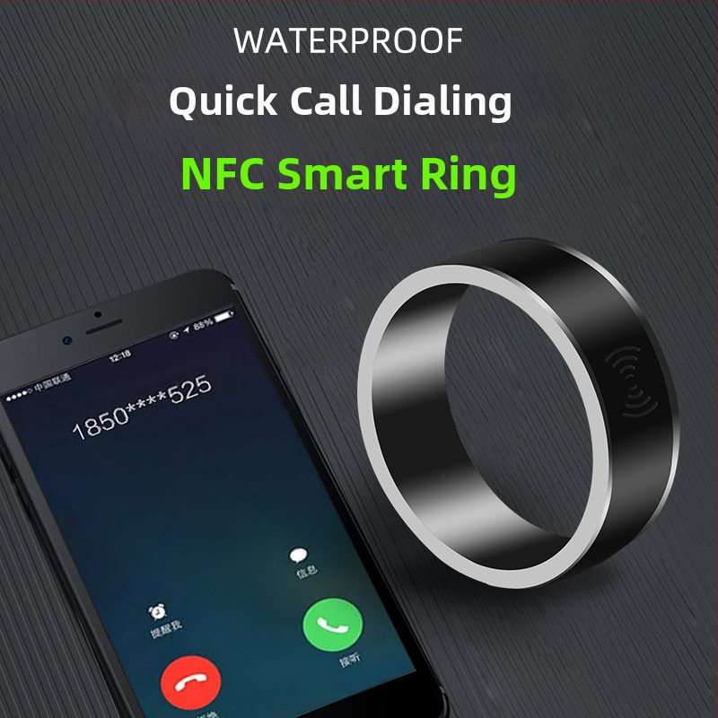 NFC prsteň s Bluetooth, solárne napájanie, Android viacfunkčný, teplotný senzor, kúzlo, vodotesný