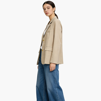 30281 Žensko kostim sako, poliester, duge rukave, jednostruko kopčanje, casual stil, zima 2026
