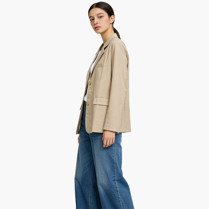 30281 Žensko kostim sako, poliester, duge rukave, jednostruko kopčanje, casual stil, zima 2026