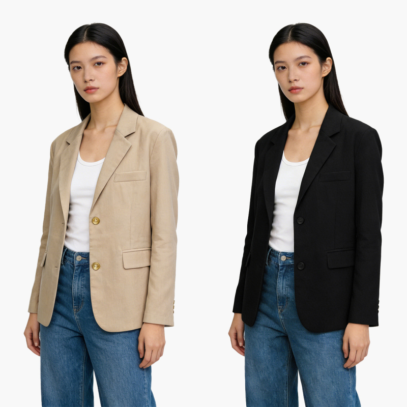 30281 Žensko kostim sako, poliester, duge rukave, jednostruko kopčanje, casual stil, zima 2026