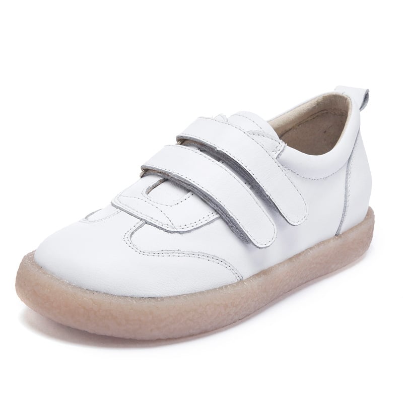 Γυναικείοι loafers με Velcro, από δέρμα πρώτης στρώσης, καθημερινοί, άνετη μαλακή σόλα