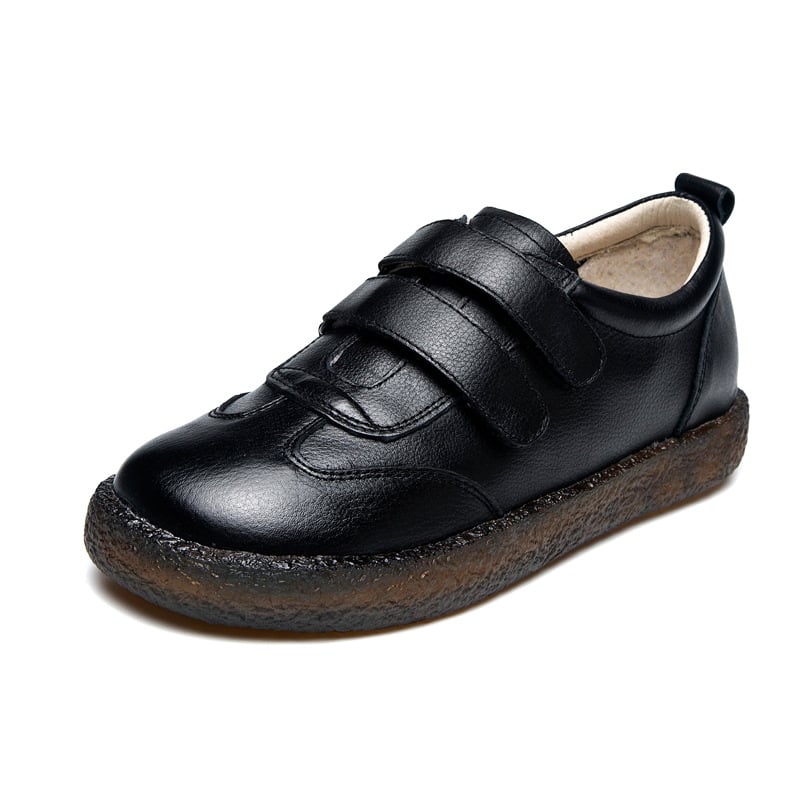Γυναικείοι loafers με Velcro, από δέρμα πρώτης στρώσης, καθημερινοί, άνετη μαλακή σόλα