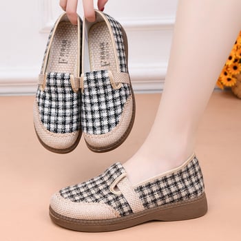 Ženske slip-on cipele od platna, prozračne i udobne, etničkog stila, za proljeće i jesen